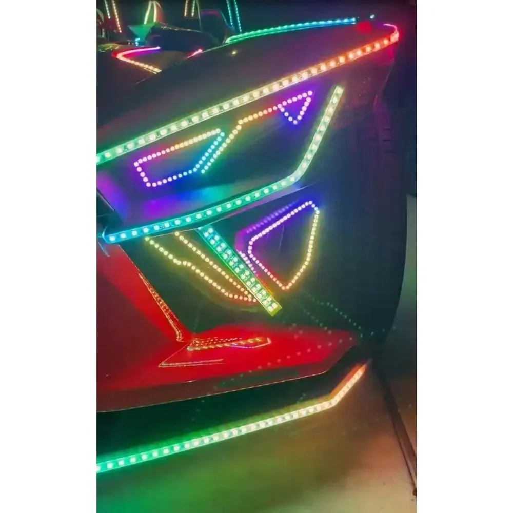 6PCS RGB Dream Color CHASING Addressable LEDs Overlay Lighting LED Lights Ang...